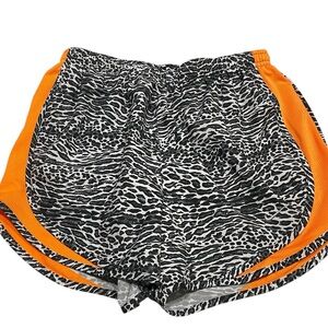 Nike‎ Dri-FIT Women’s Small Cheetah Print Running Shorts with Orange